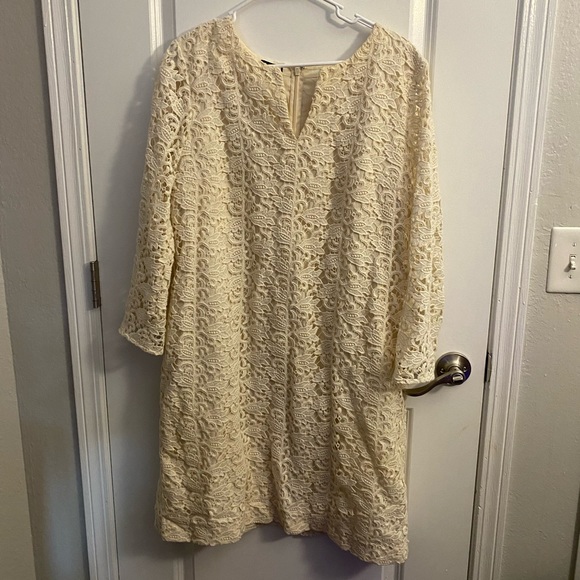 Talbots Tops - Talbots Women's Floral Long Sleeve Cream Top Size Plus 16